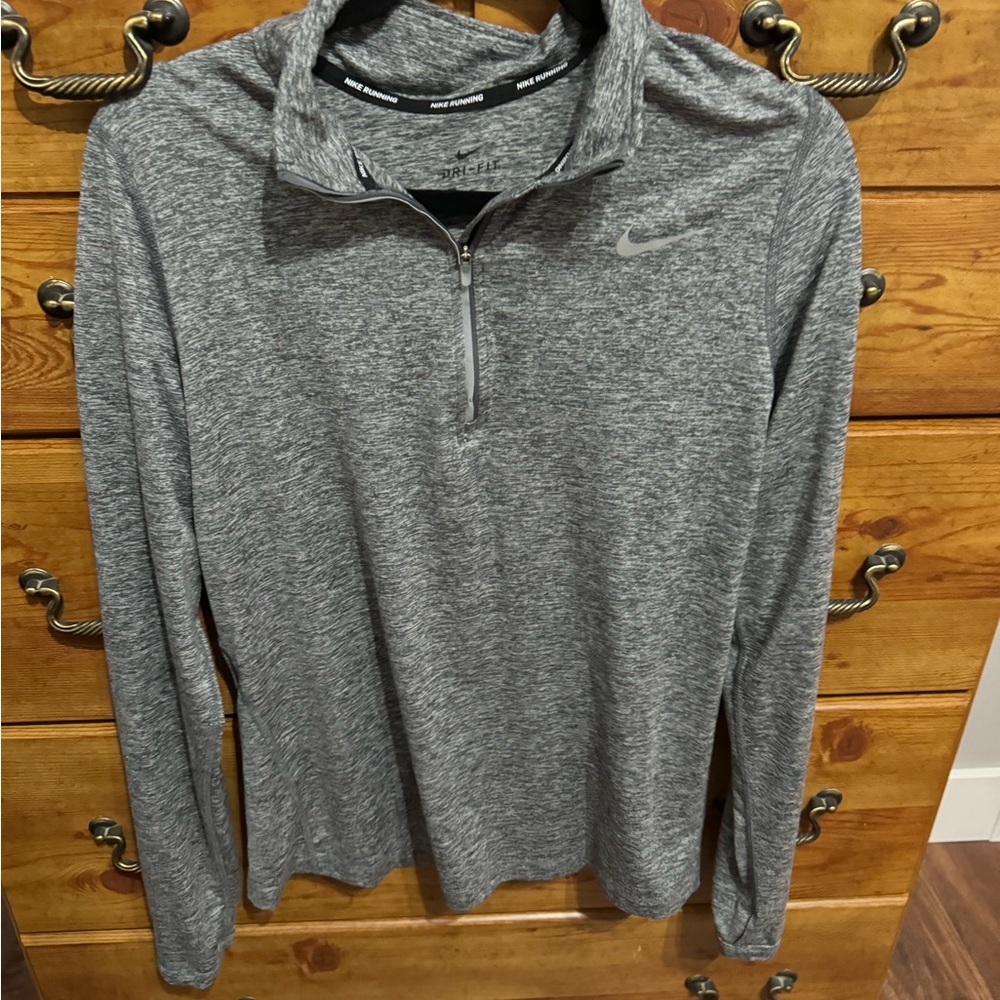 Nike Running Gray Quarter-Zip Pullover